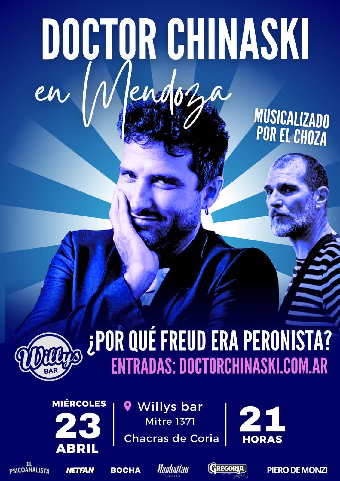Doctor Chinaski & Choza en Mendoza (Willys Bar)
